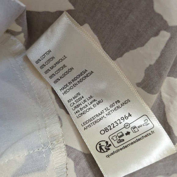 BDG Eva Tie-Front Ruched Strap Trapeze Mini Dress Brown Multi - Picture 8 of 9